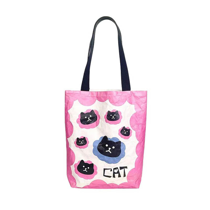 Cmyk प्रिंटिंग के साथ सफेद tyvek tote बैग
